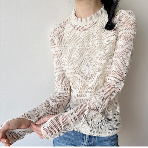 Rebecca Taylor Tops - Rebecca Taylor Ivory Lace Blouse | 10